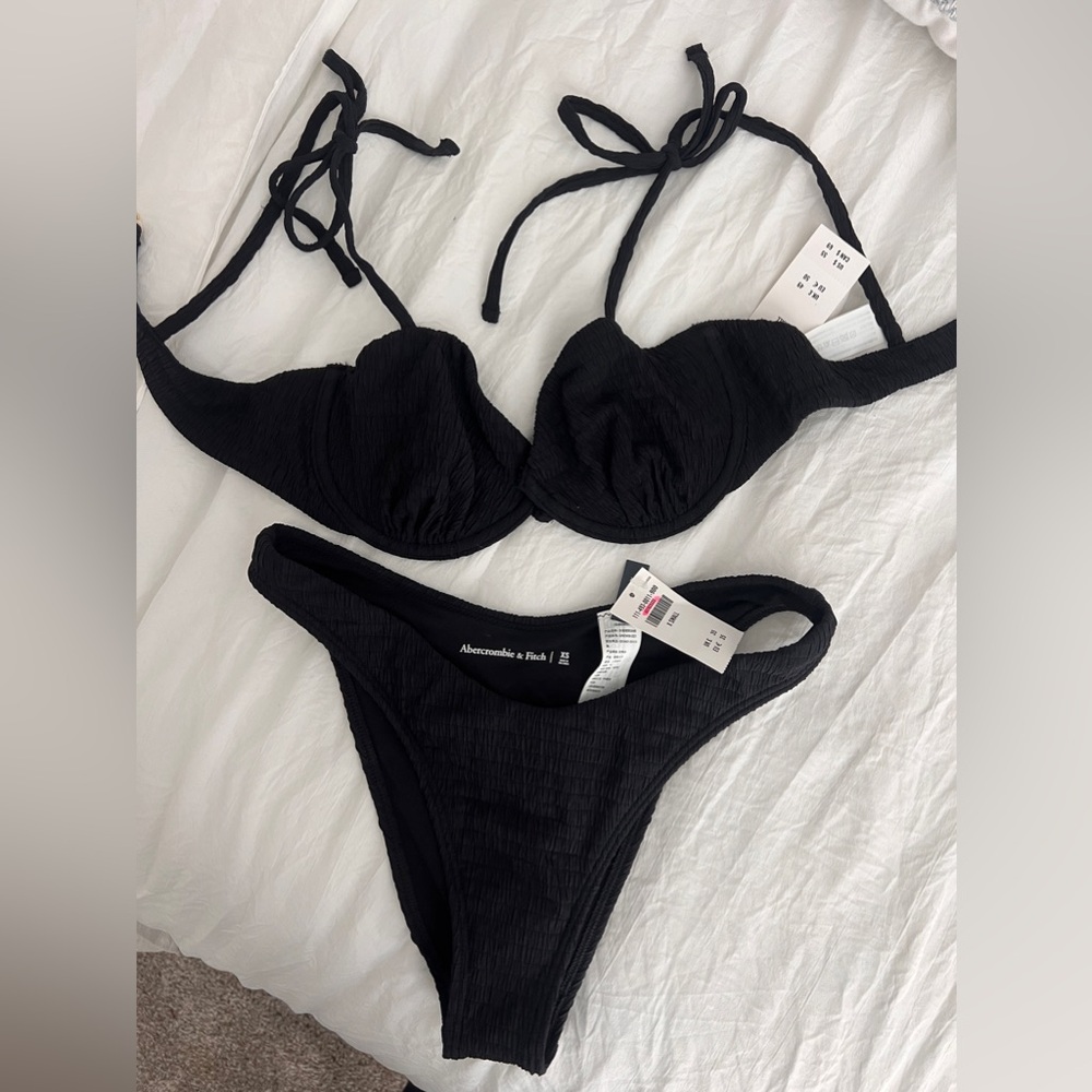 A&F tie strap bikini set